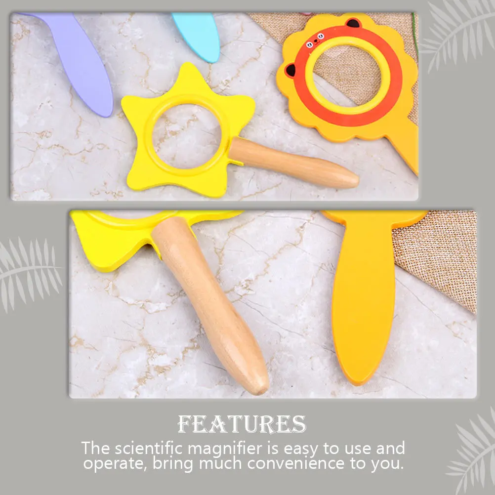

Lightweight Portable Cartoon Magnifying Glass Children Observation Magnifier Handheld Scientific Study Lens Magnifying Glass