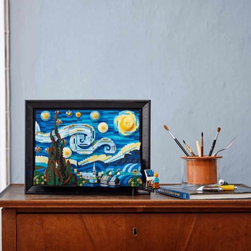 

2316 шт. Винсент Ван Гог Звездная ночь 21333 собранный строительный блок модель IDEAS ограниченная серия детская игрушка подарок на день рождения