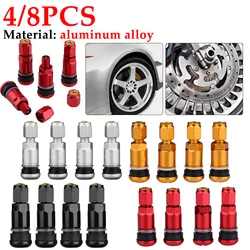 4PCS Universal Motorcycle Car Wheel Tubeless Tire Valve Air Cover for Tyre Valve Stem Cap Aluminum Alloy Tire Air Valve Stems