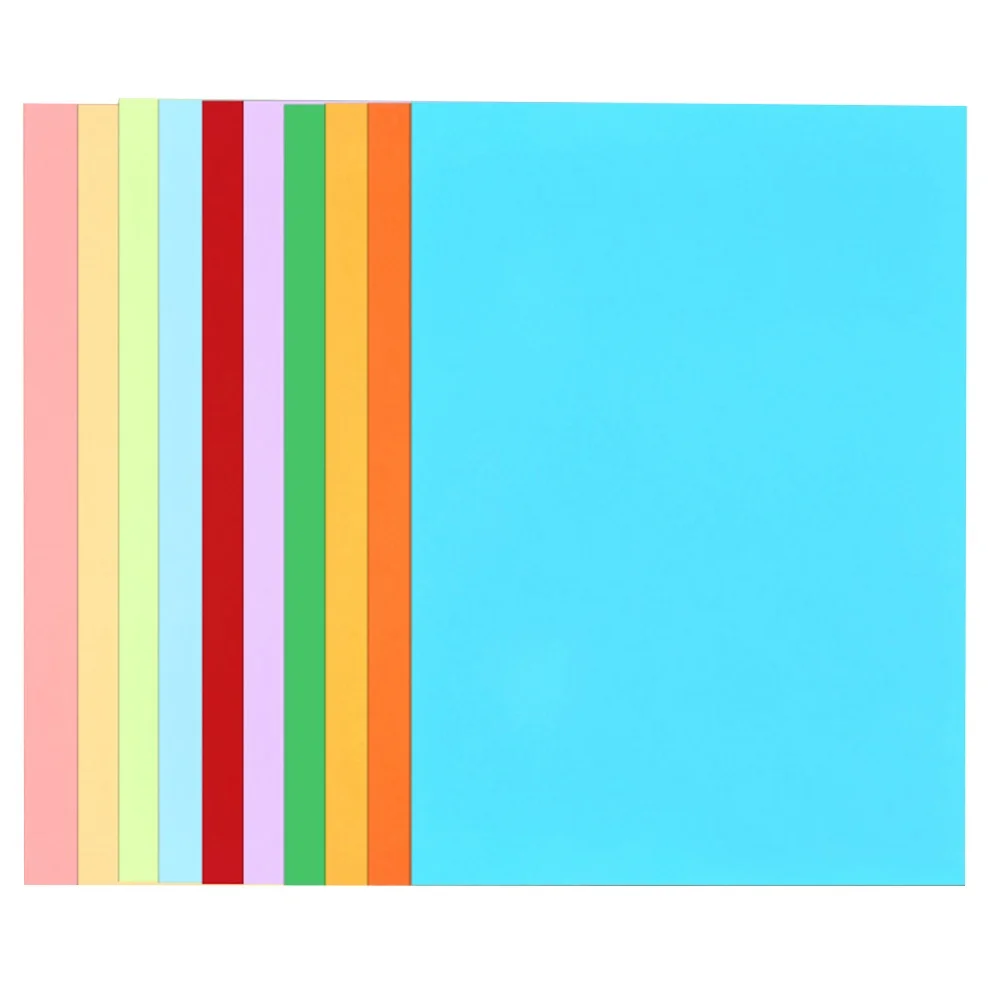 50 pezzi di carta artistica colorata per bambini, disegno artigianale, cartoncino, pittura, progetti scolastici, fogli da colorare, carta per stampante manuale