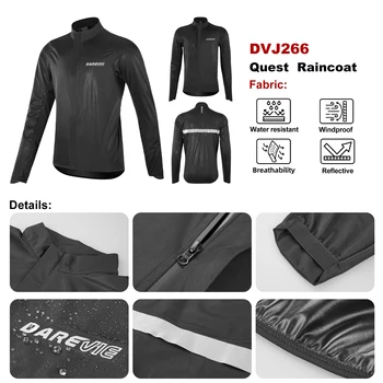 DAREVIE Jackets For Man Waterproof Anti UV Soft Men's Jackets Windproof Light Soft Anti Slip Raincoat Outdoor Cycling Jacket Man 5
