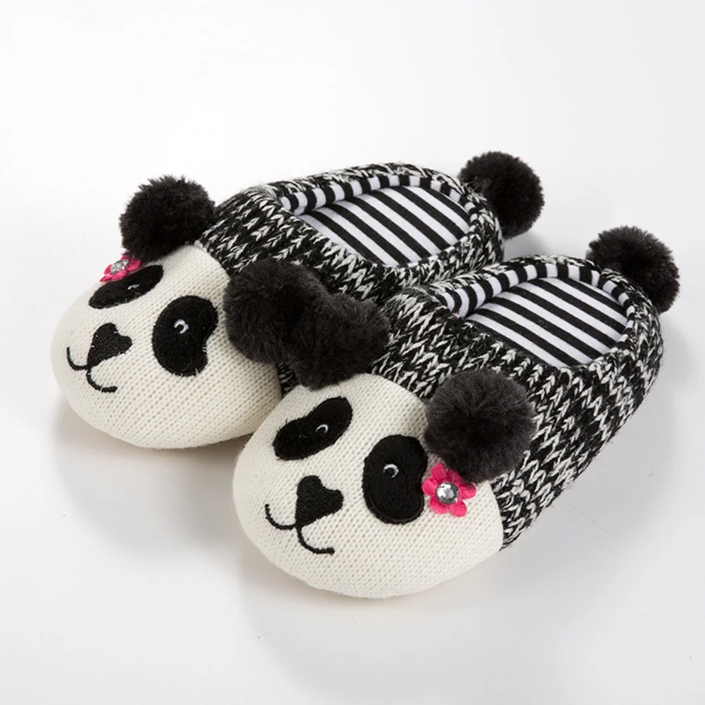 

Panda Cotton Slippers Warm Cozy Non-slip Home Shoes Cartoon Child Panda Winter Autumn Soft Comfort Lightweight