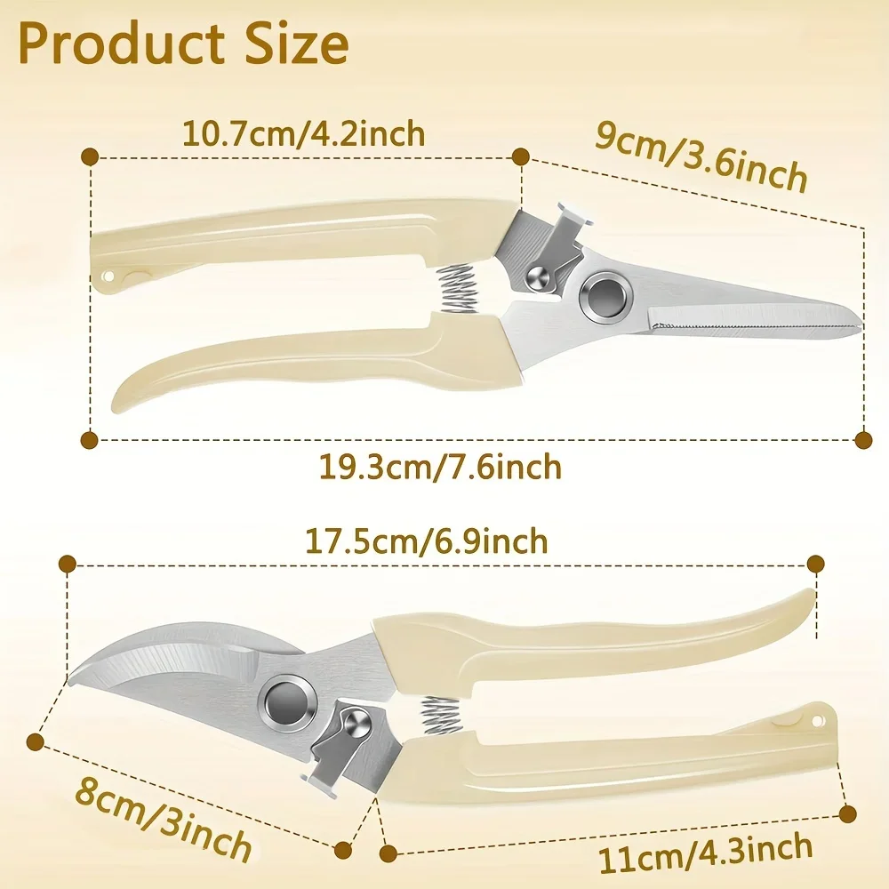 1pc/2pcs, Garden Pruning Shears Set Sharp Blades For Cutting Flowers, Trimming Plants, Bonsai And Orchard The Plant Clippers