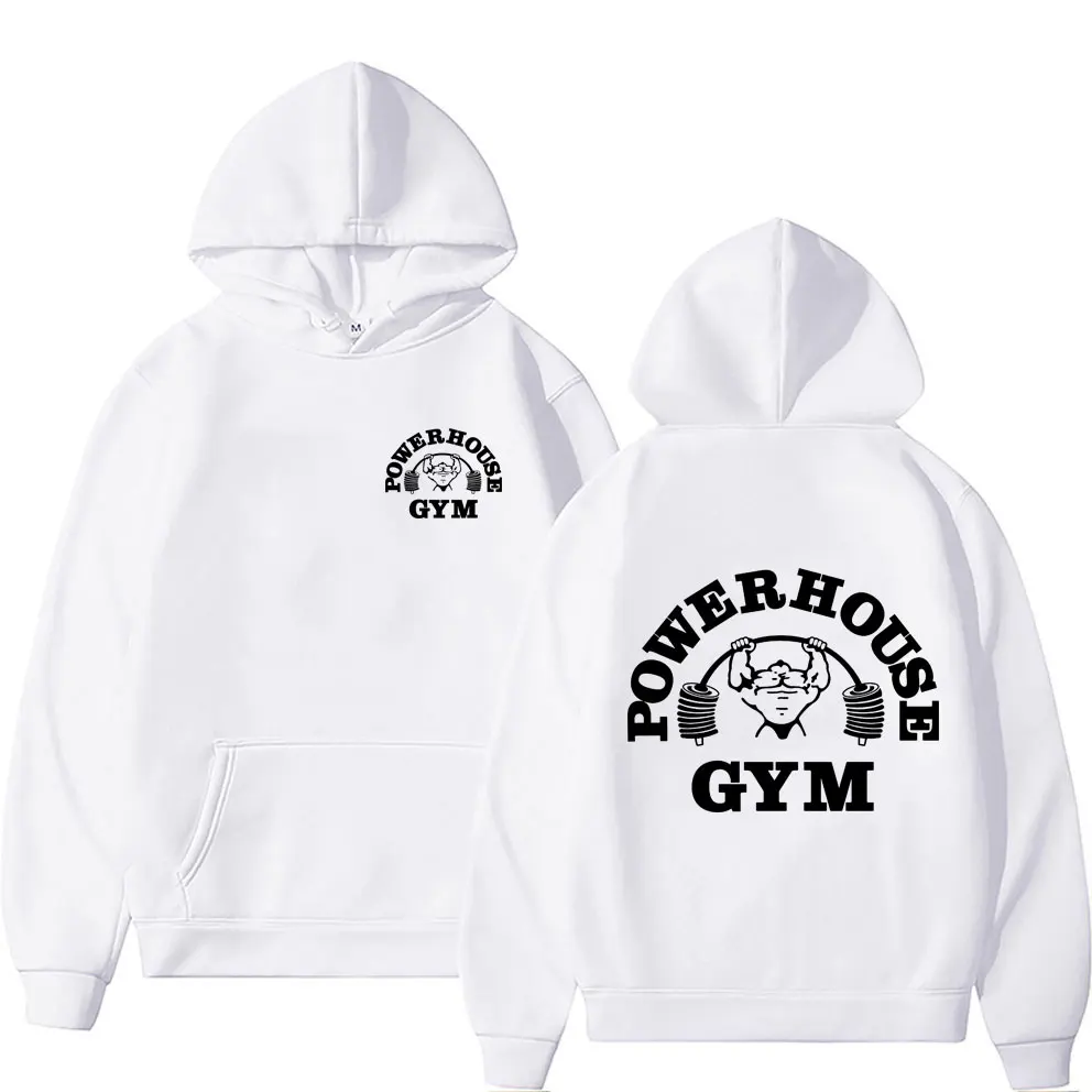 Powerhouse Gym Logo Hoodie Men\'s Women Harajuku Geek Fitness Hoodies Oversized Long Sleeve Fashion Casual Sweatshirt Streetwear