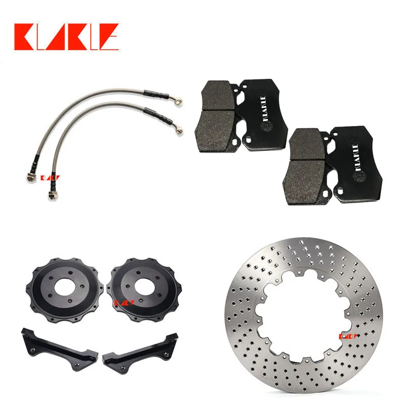 KLAKLE Designer Big Brake Kit Car Racing 4 Pots Caliper 380*28MM Drilled Disc Kit Rear Wheel R 22 Inches For Infiniti QX56 2015