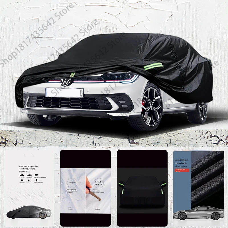 

For Volkswagen Polo Anti-UV Sun Shade Rain Snow Resistant Black Cover Dustproof Car umbrella Full Car Cover Outdoor Protection