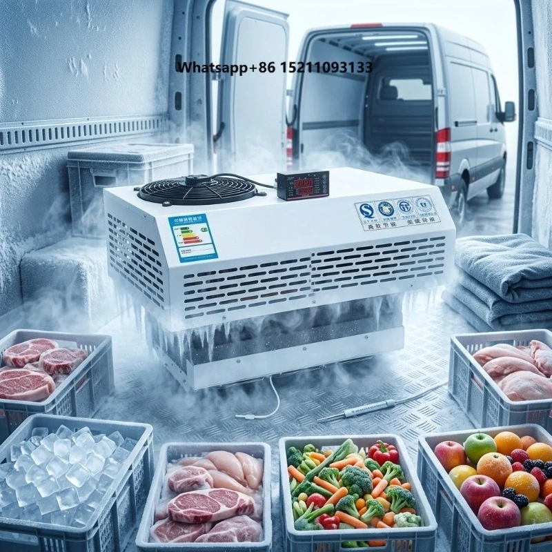 DC Powered 12V 24V Energy Saving Smart Digital Control Mini Truck Rooftop Mounted Fast Cooling Chiller Refrigeration Unit