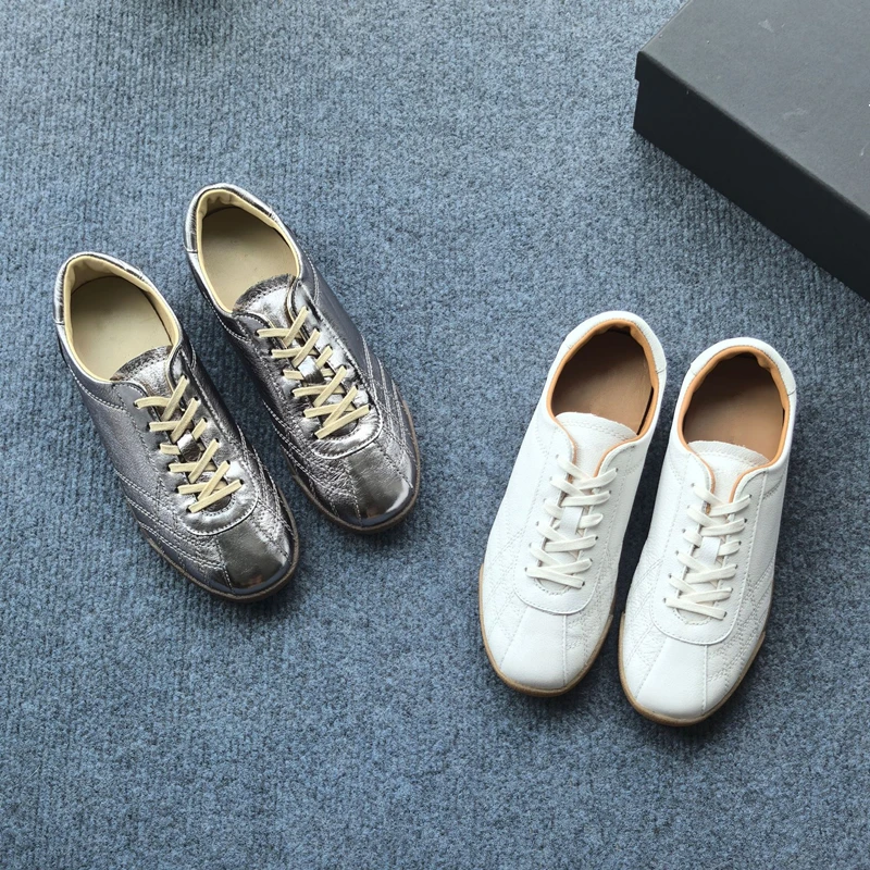 

Jenny&Dave Women's Sneakers Nordic Minimalist Genuine Leather Training Shoes Flat Sports Shoes Casual Round Toe Shoes Women