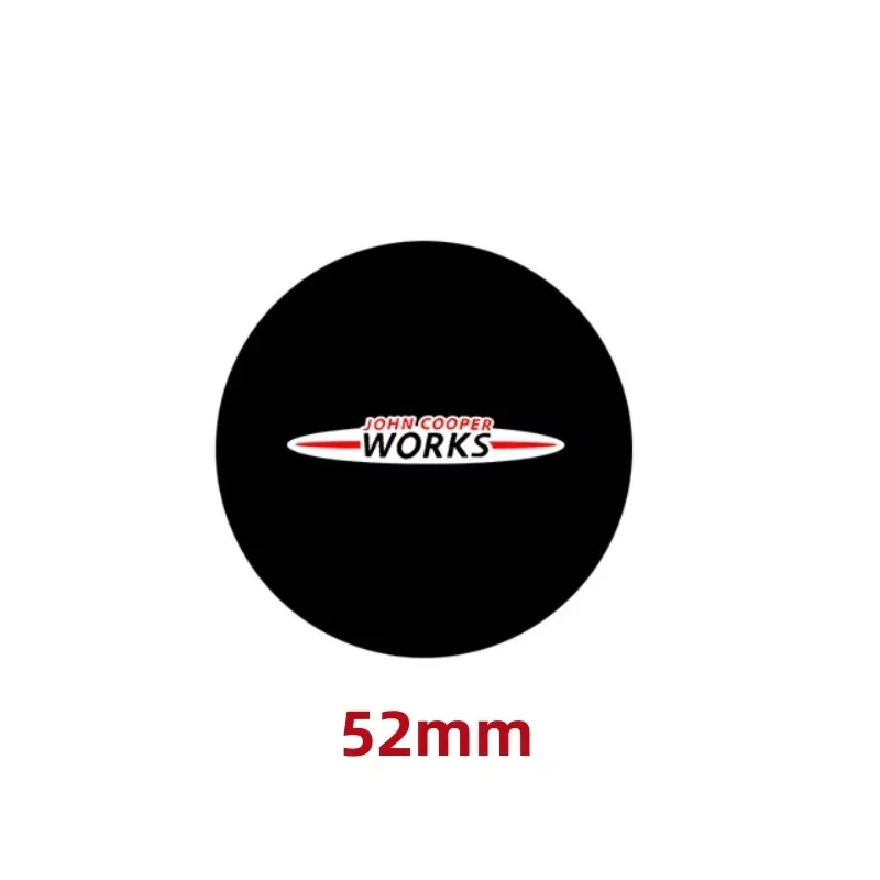 4pcs/set 3D 52/54/56/60mm John Cooper Works Logo Car Wheel Center Hub Cap Emblem Sticker Accessory FitFor Cooper JCW R53 R56 F56