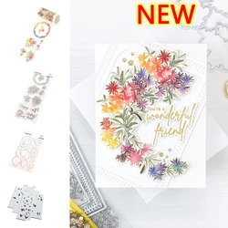 RAINBOW DAISIES New Metal Cutting Dies and Silicone Stamps Stencil Washi Cut DIY Scrapbooking Paper Album Stamp Die Sheets Greet