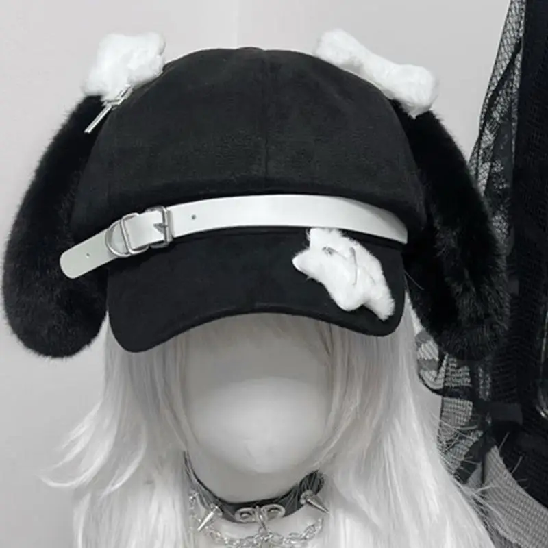 652F المرأة الثقافات الفرعية اليابانية قبعة البريطانية الأنيقة الرسام مع آذان الكلب لطيف قبعة أجرة لقبعات أجرة أجرة في الهواء #3