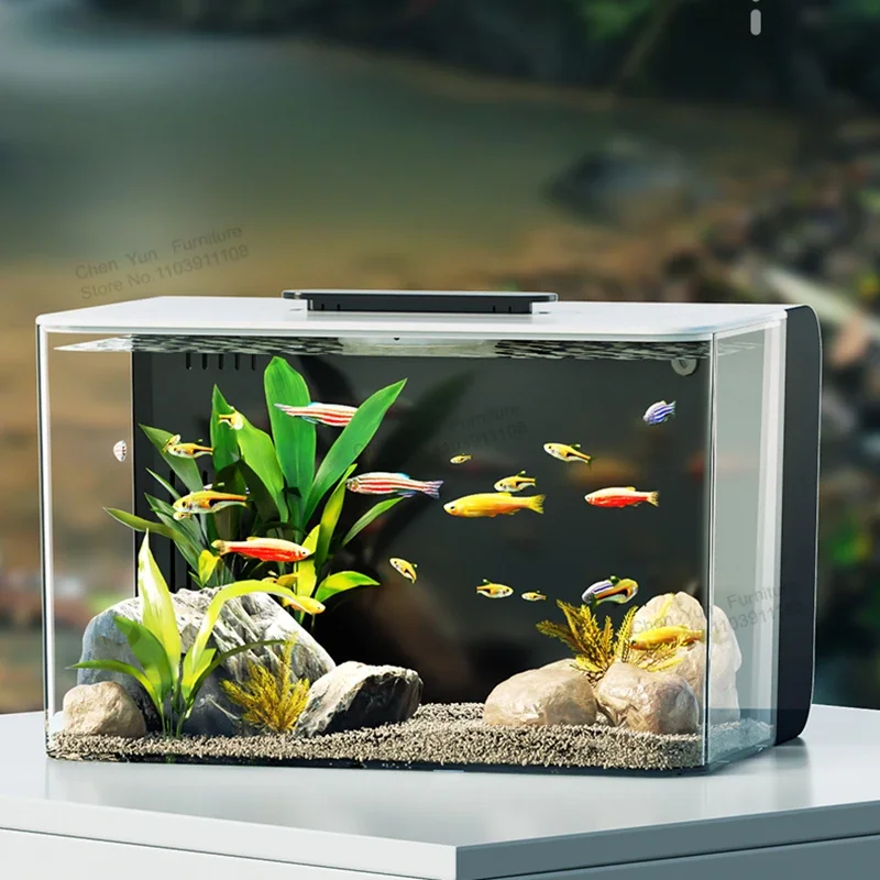 Decoration Cobble Fish Tank Filtration Ecology Aquatic Pet Supplies Landscaping Glass Fish Tank Desktop Aquarium Pour Aquarium