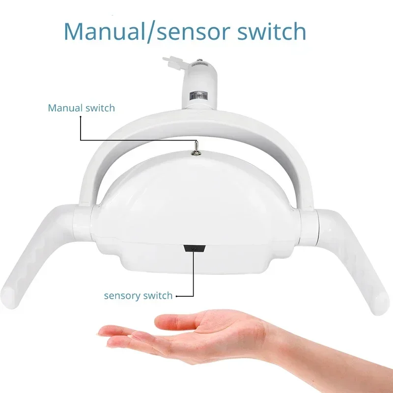 Sensor Switch, 6 LED Dental Operation Lamp Shadowless Illumination for Dental Unit Chair Teeth Whitening, 22/26mm Field Diameter