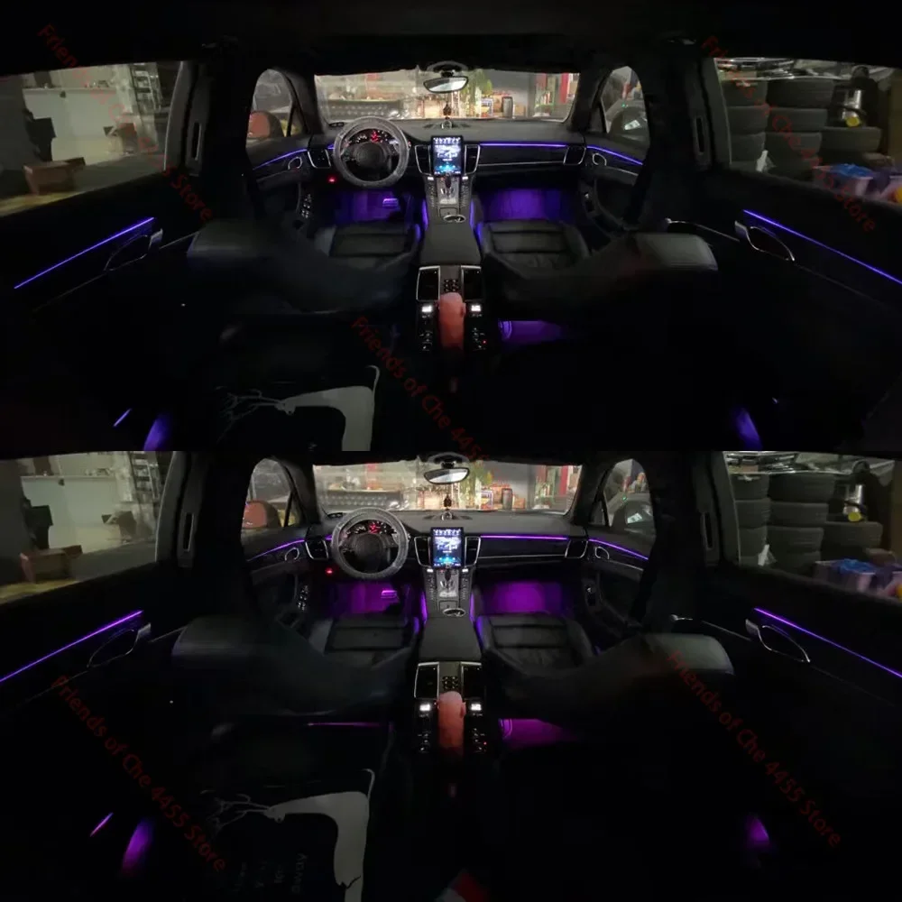 Hot sales For Porsche Panamera 2010-2016 Button APP Control New Ambient Light LED Dashboard Atmosphere Lamp Illuminated Strip