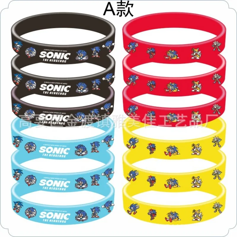 Sonics Cute Anime Silicone Bracelet Cartoon Character Derivative Peripherals Accessories Birthday Themed Party Decorations Gifts