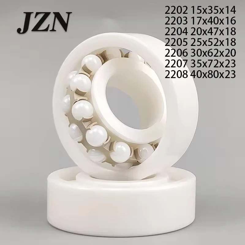 1Pcs Double row aligning ball ceramic bearing 2202 2203 2204 2205 2206 2207 2208 CE High precision
