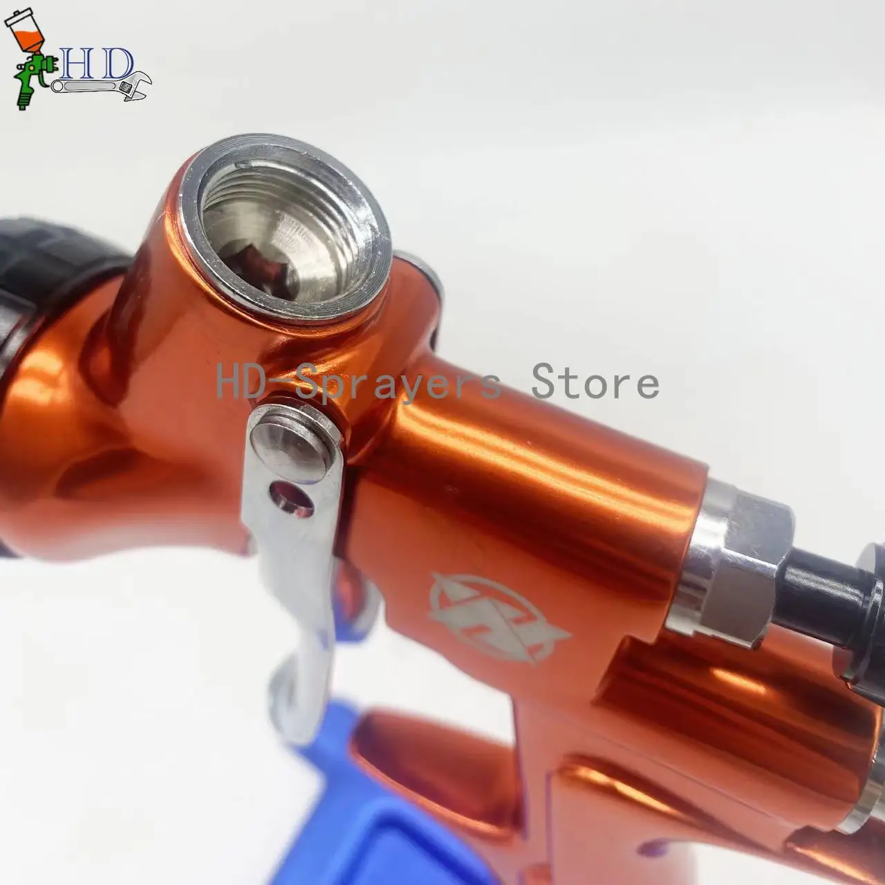 Orange / Sky Blue Car Paint Spray Gun 1.3+1.5mm Nozzle 600ML cup HVLP Paint Gun Water Based Air Spray Gun Airbrush