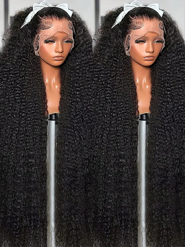

300 Density Virgin Hair Deep Wave Frontal Wig 13x4 13x6 HD Jerry Curly Water Wave Lace Front Human Hair Wigs For Women 40 46Inch