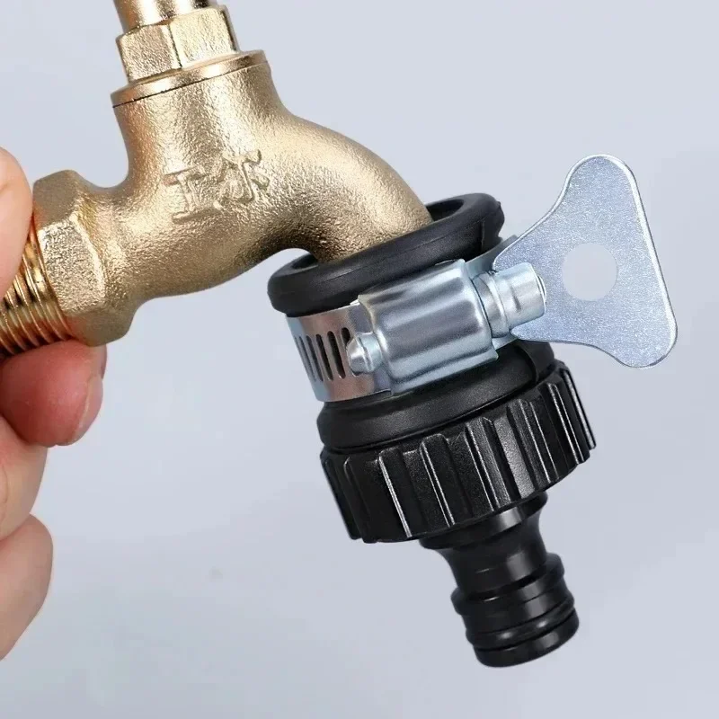 

Faucet Adapter 12-24mm Plastic Hose Fitting Quick Connect Fitting Faucet for Garden Irrigation Car Wash Faucet Accessories way