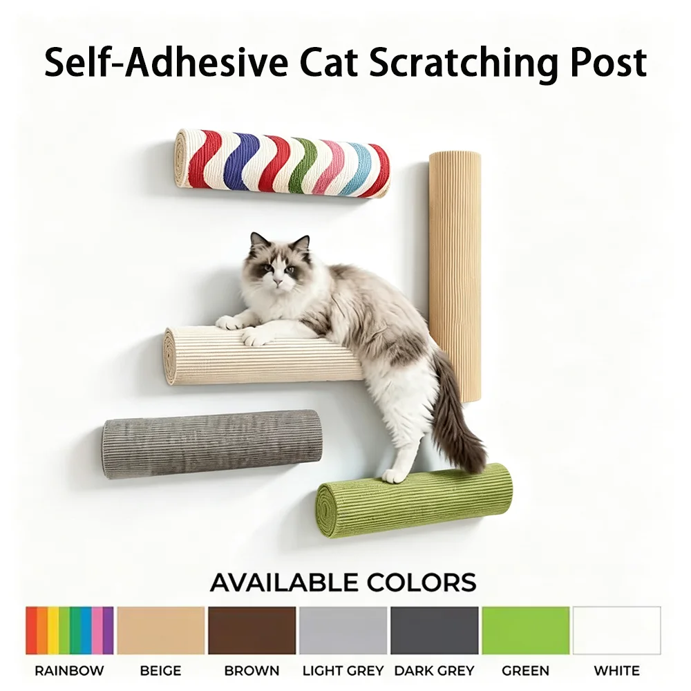 Cat Climbing Frame Self-Adhesive Cat Scratching Post Cat Climbing Platform Cat Wall Sticker Cat Racing Track Scratching Board