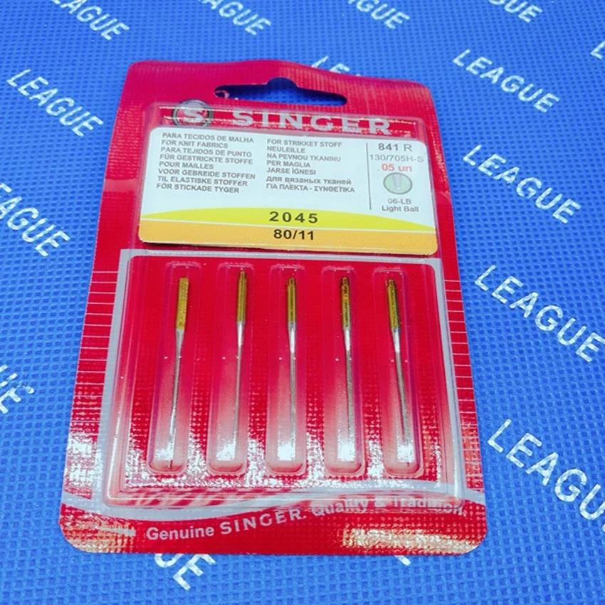 Singer Premium Ball Point Sewing Machine Needles 2045 - Sizes 80/11,100/16- Singer needle 1pack =5pcs