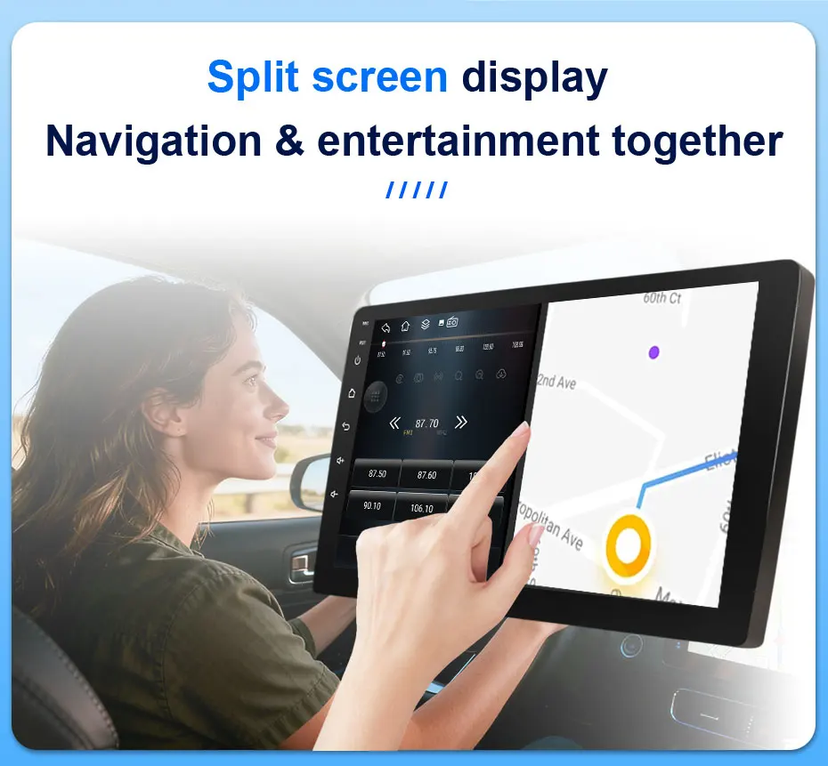 Auto-Radio Android 16 für Ford Ka 2008 - 2014 Carplay Multimedia-Player Stereo GPS Haupteinheit DSP BT WiFi 4G Split-Screen IPS – Detail 10
