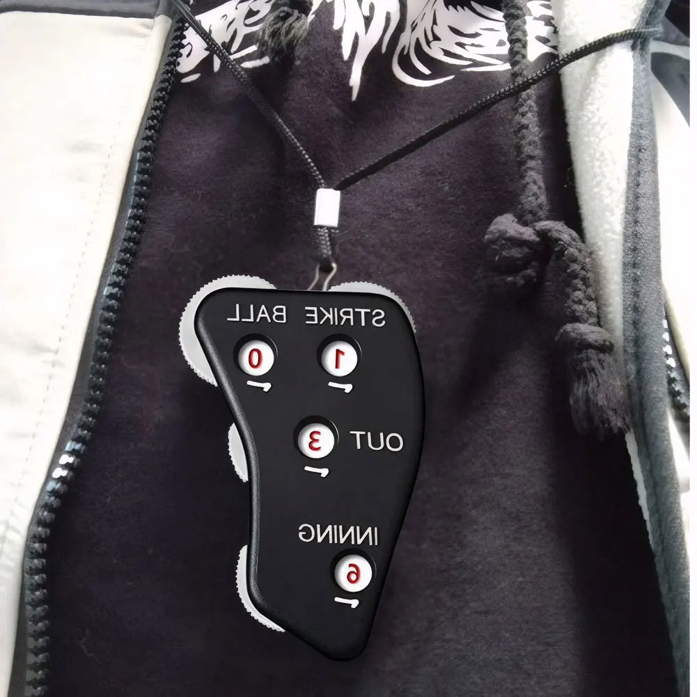4 Wheel Umpire Indicator Baseball Umpire Counter Clicker Handheld Softball Counter for Scorekeeper Recording Outs & Innings Ball