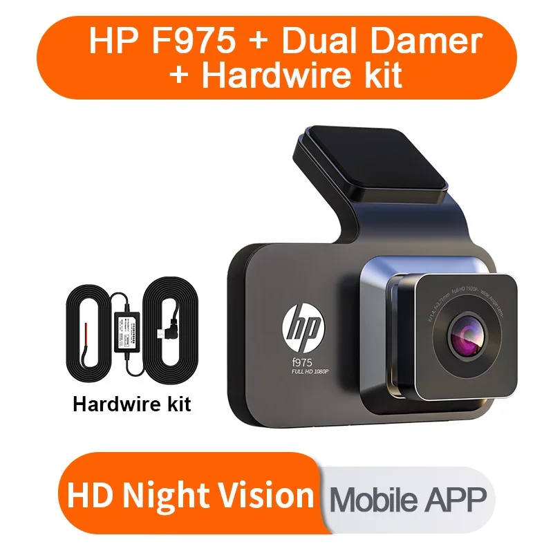 HP F975 1080P dash cam Auto Recorder HD Nachtzicht Auto camera WiFi Auto Loop Video Parking Monitor dash am auto DVR Video