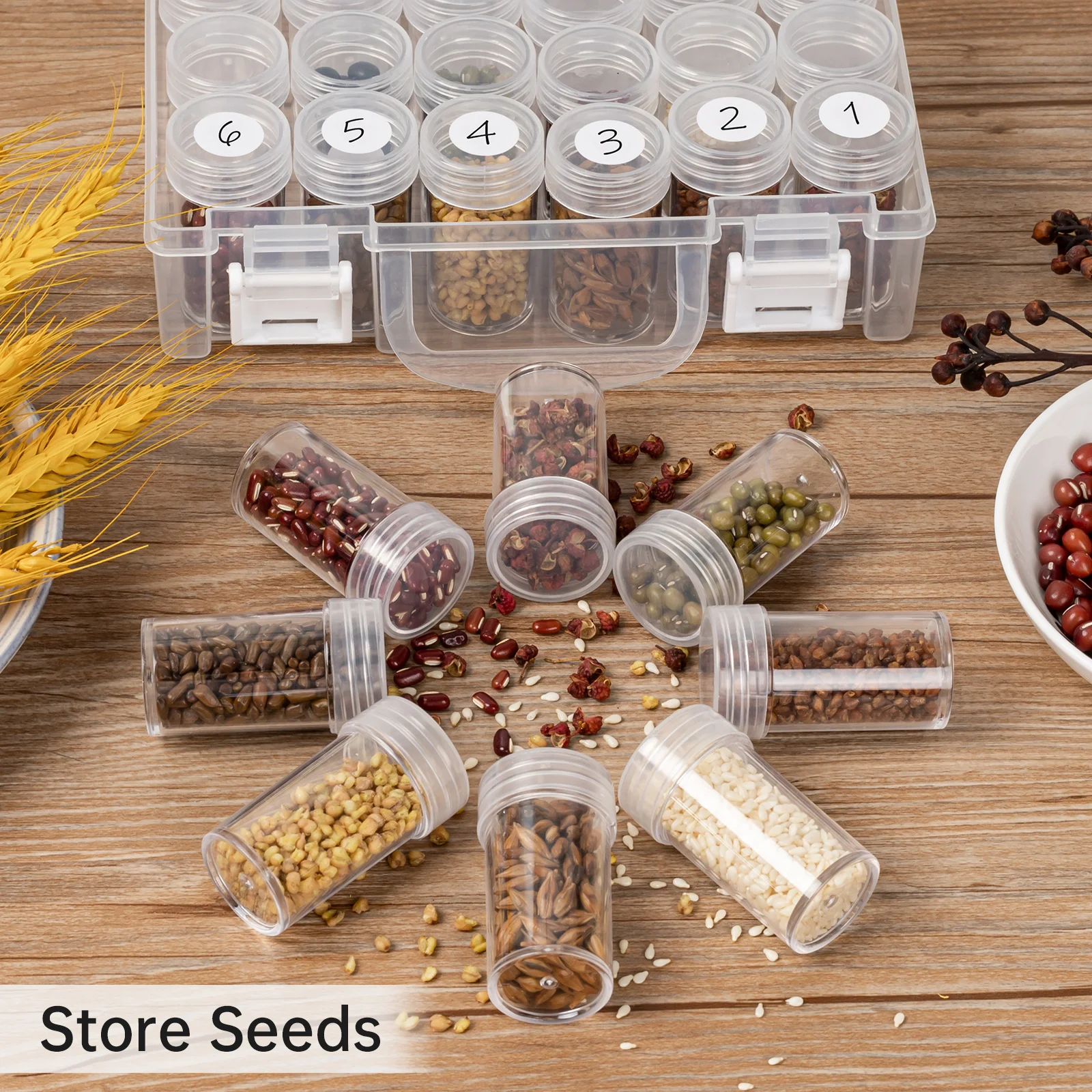 30 Slots Diamond Painting Storage Containers, Bead Organizer Box, Plastic Small Clear Embroidery Box for Craft Beads Rhinestones