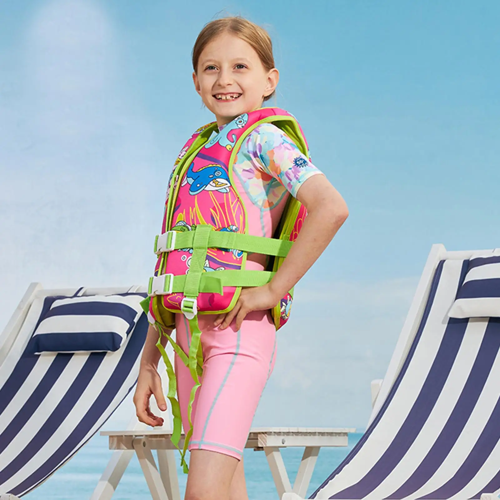 

Baby Float Vest Buoyancy Aid Swimming Learning Vest Lightweight Boys Girls Swim Wear Water Toys For School Gym Vacation