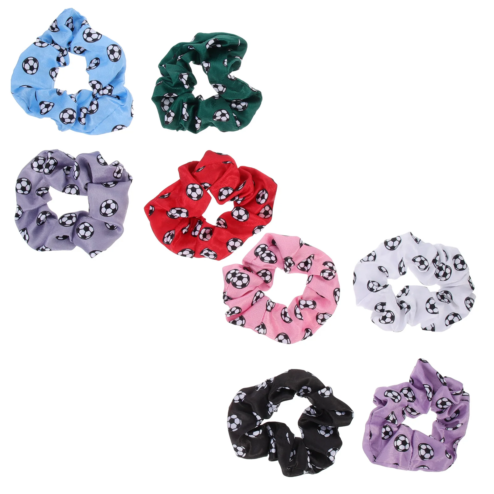 

8Pcs Elastic Hair Ties Ropes Printing Scrunchies for Thick Thin Curly Straight Hair Easy Match Outfits Printing Scrunchies