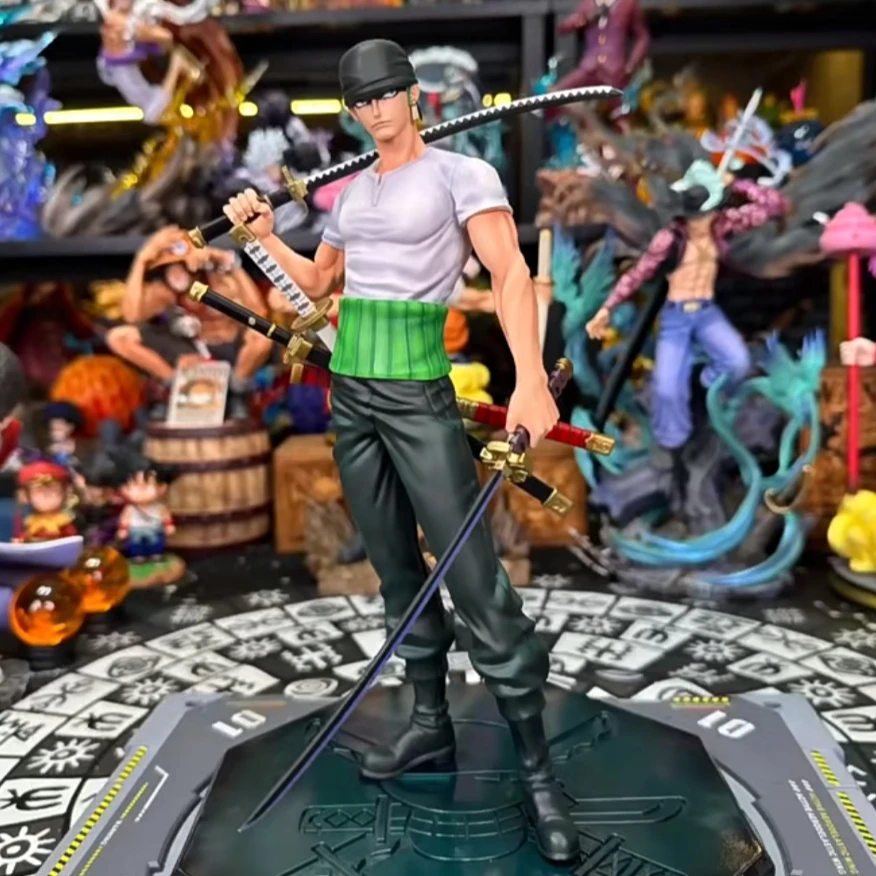 Figura de Anime de One Piece de 25 cm/9,84 pulgadas, Figura de Roronoa Zoro, Estatua de PVC, Modelo Coleccionable, Juguetes, Regalos