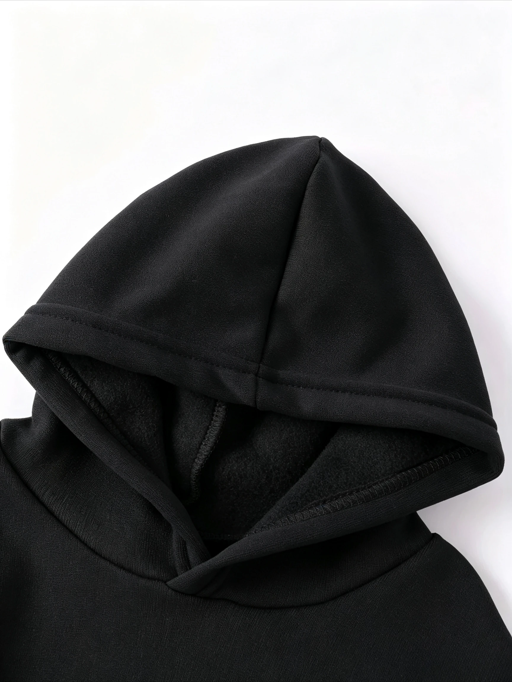 Herbst-Winter Neuestes Kinder-Set aus einfarbigem, lässigem, warmem Kapuzenpullover und Jogginghose - Streetwear-Kleidung für Jungen und Mädchen – Detail 9
