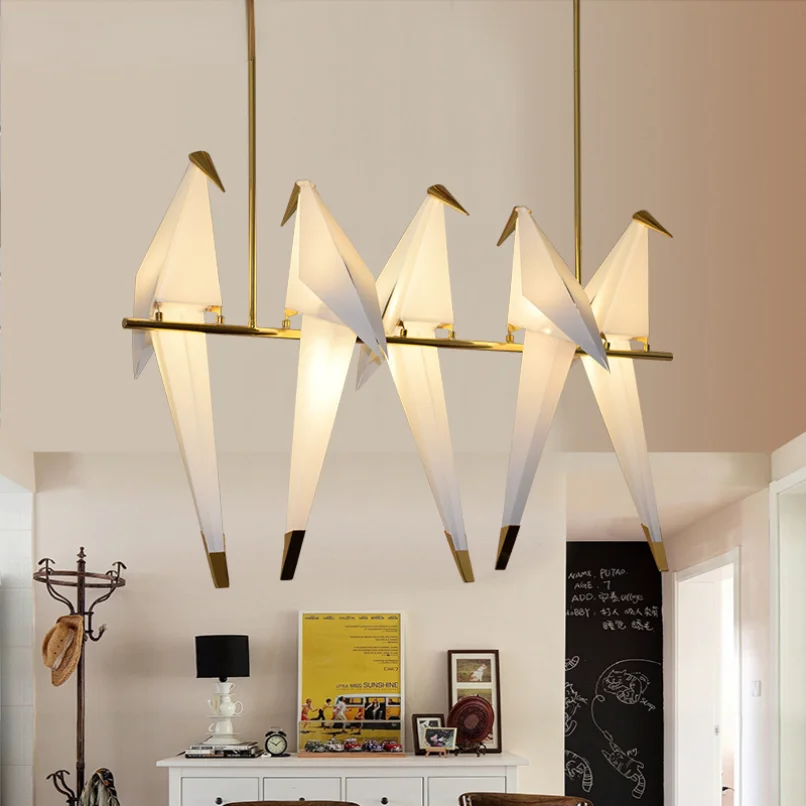 

Pvc Led Bird Pendant Lights for Kitchen Dining Room Island Restaurant Hanging Lamp Ceiling Chandeliers Modern Suspension Light