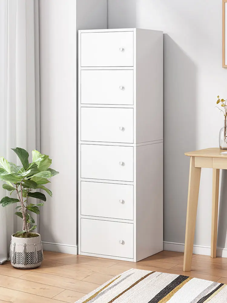 

Wooden Storage Cabinet Small Der Cabinet against the Wall Living Room Bedroom Five-Der Cabinet Kitchen Utensil Organizer