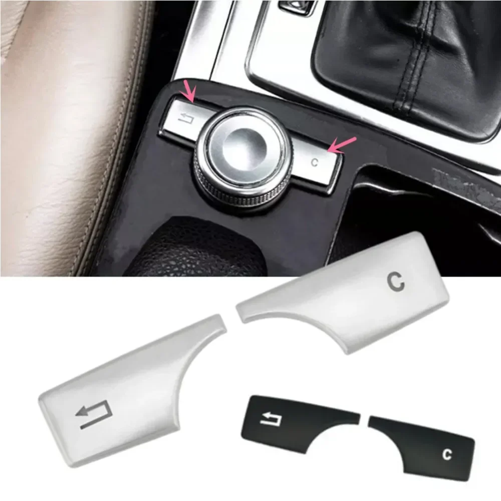 ABS Car Accessories Centre Multimedia Function Button Cover Trim Stickers For Mercedes Benz C E Class GLK CLS W204 W212 X204