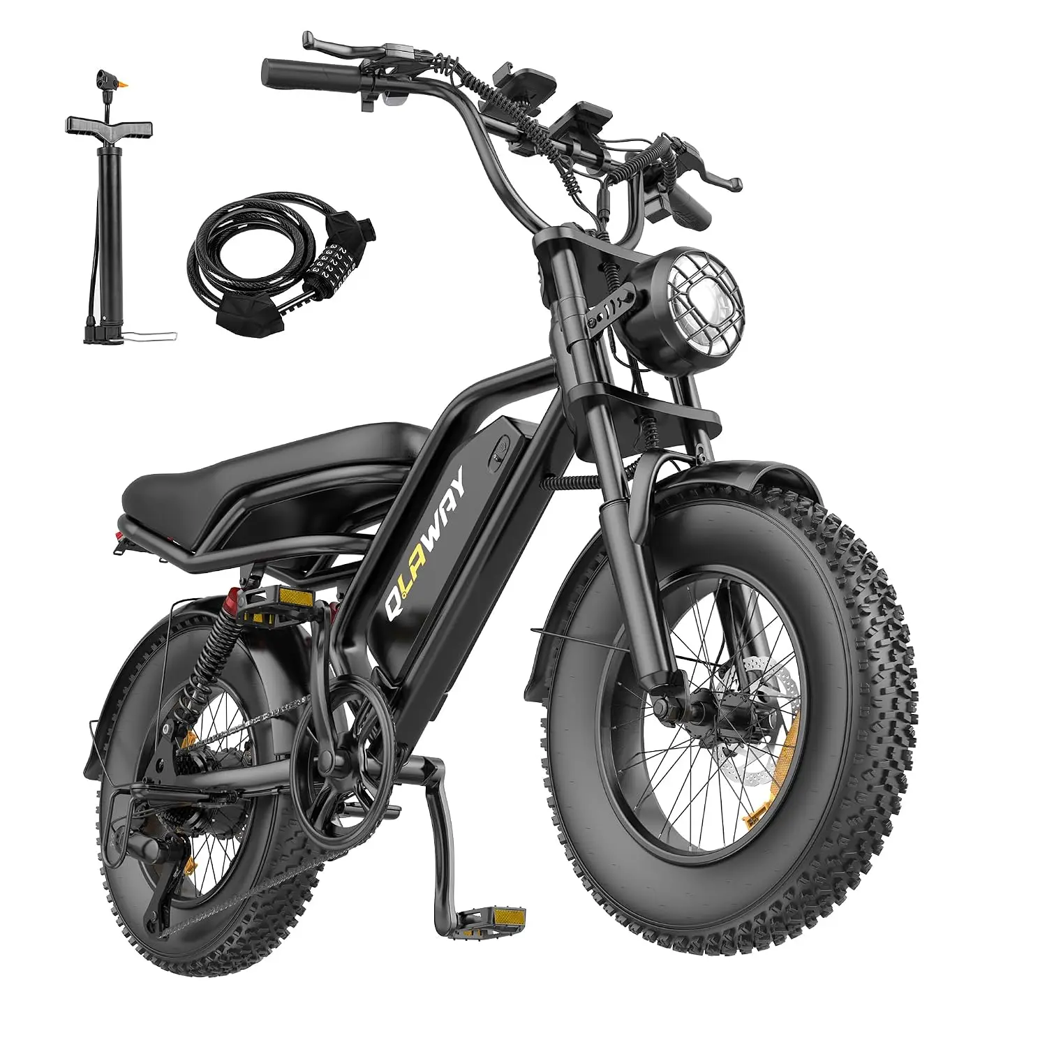 1500W Peak Fat Tire Electric Dirt Bike Adults, 48V 18AH Removable Battery 20