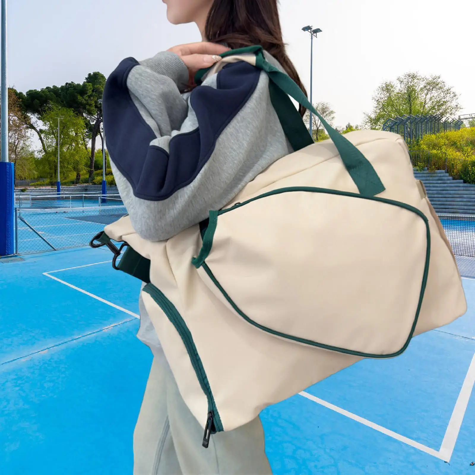 Pickleball Shoulder Bag Multifunctional Paddle Carrying Bag for Men Women Tennis and Racquet Sports view 3