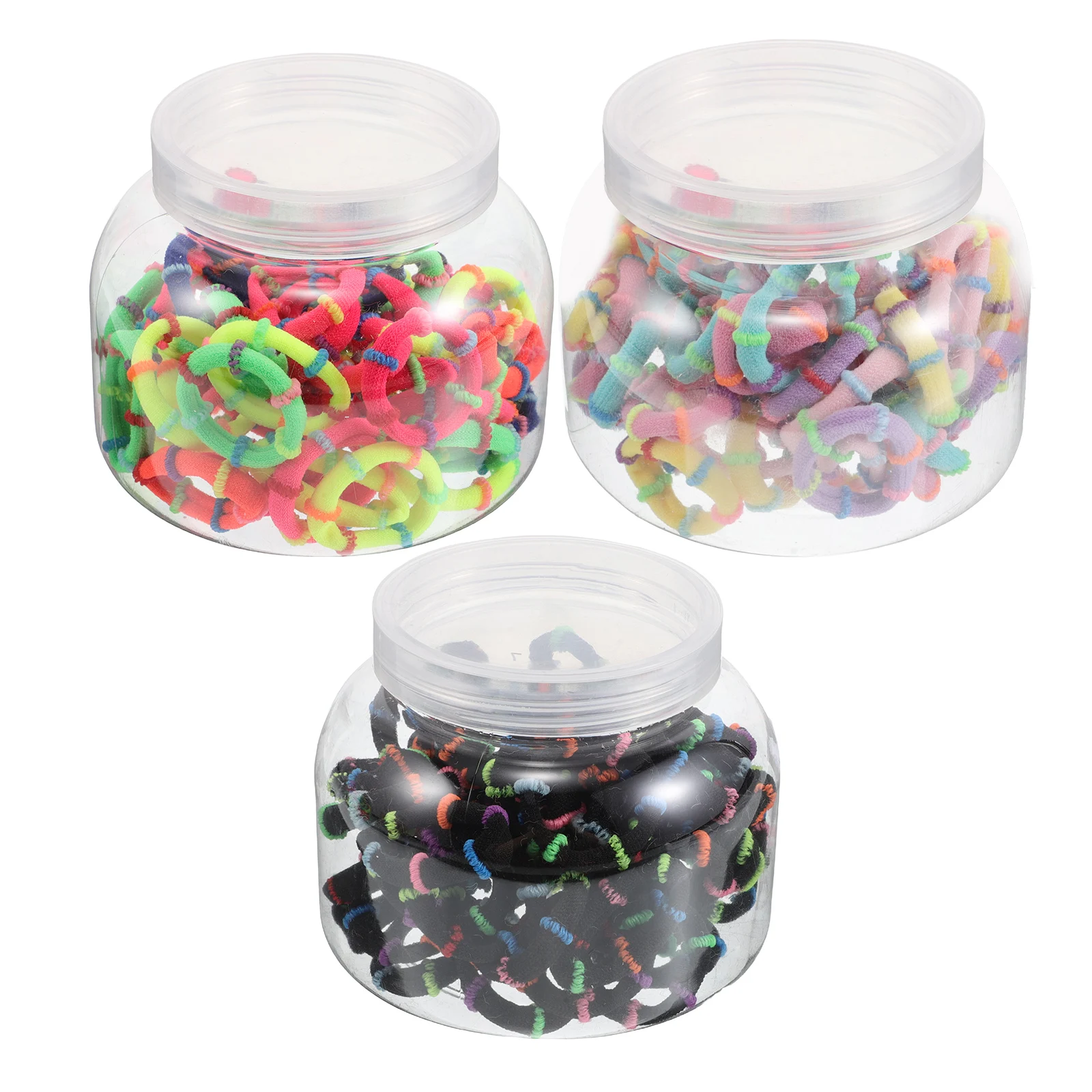 

150pcs Girls Ties Elastic Bands Accessories Soft Ponytail Holders Kids Hair Elastics Multicolor Summer Breathing Design
