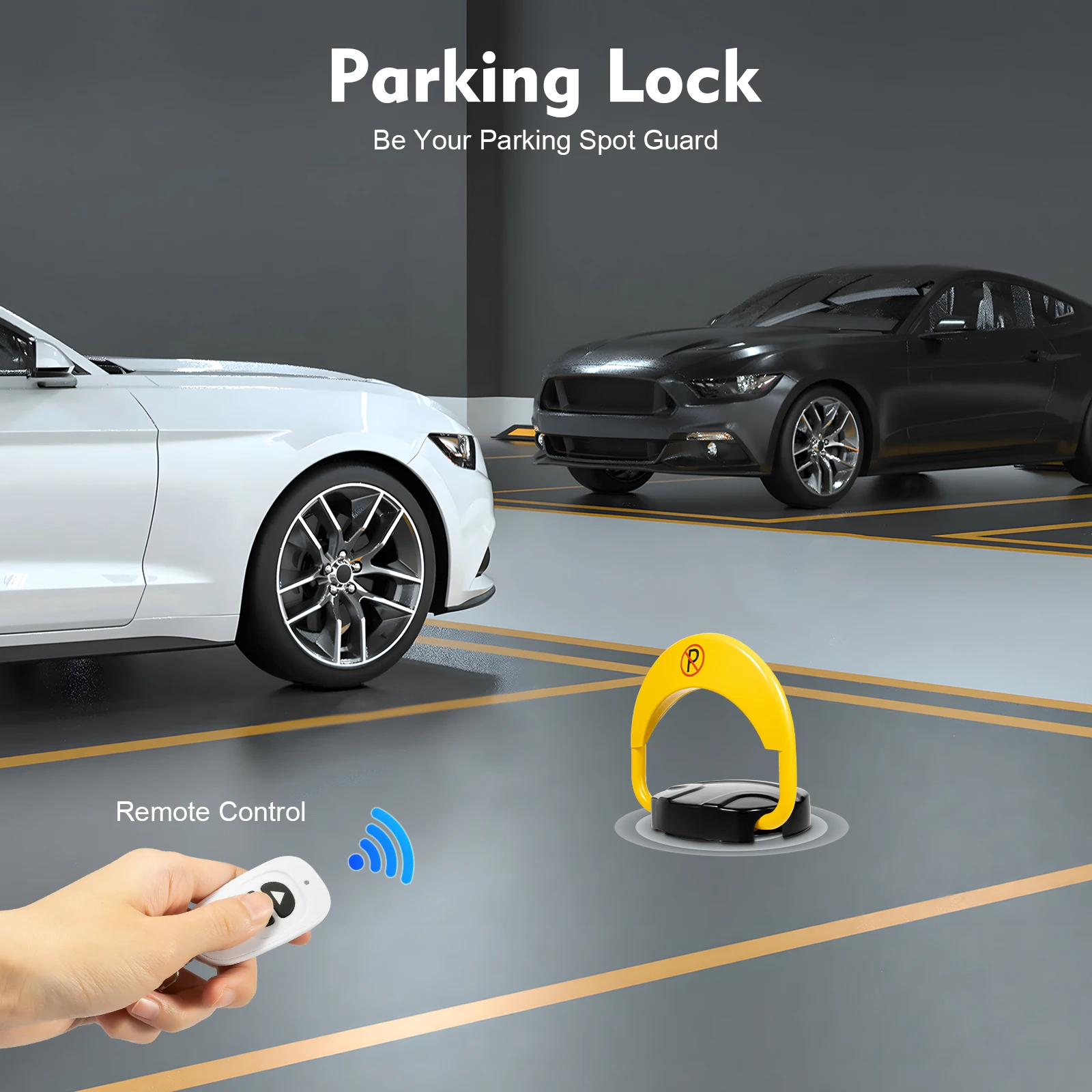 Parkeerslot met afstandsbediening Intelligent parkeerplaatsslot 180 °   Opvouwbare parkeerbarrières IP67 waterdichte parkeerspotbeschermer