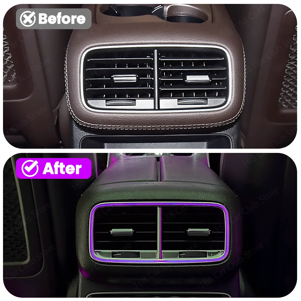 

64-цветное окружающее освещение, задние вентиляционные отверстия для Mercedes Benz GLE GLS W167 GLE53 GLS63 Coupe, модификация освещения, декоративная лампа