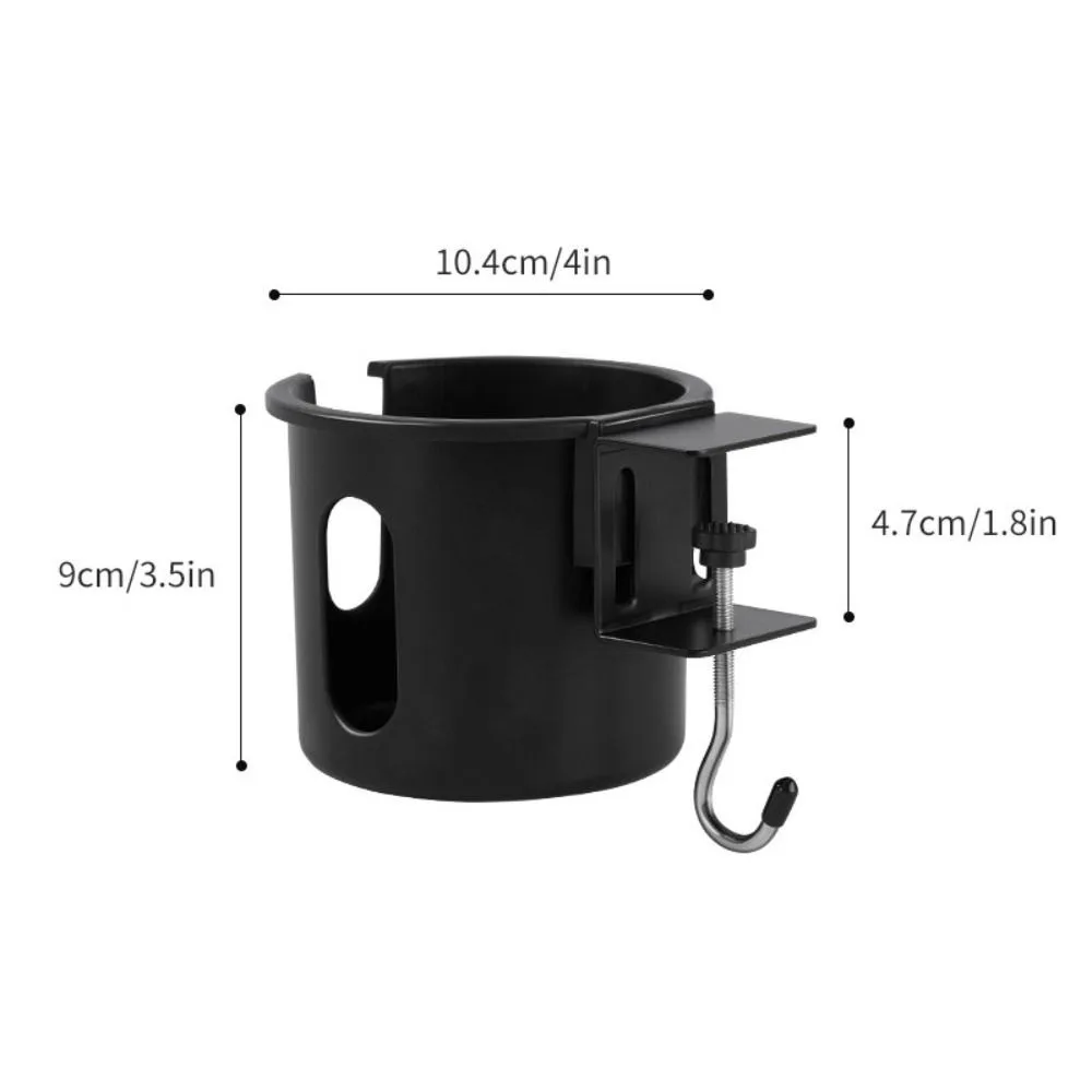 Adjustable Cup Holder Non Slip 360 Degree Rotating Desk Mug Bracket Anti Spill Arm Clamp Stand Clip On Cup Holder