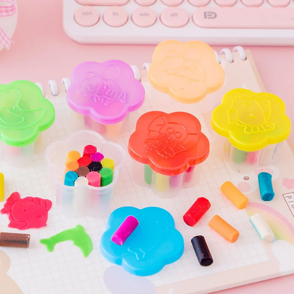 Handmade Plasticine Goodie Bag for Kids, Birthday Party Favor, DIY Color Clay, Gift for Boys and Girls, 6 Box, 12 Colors