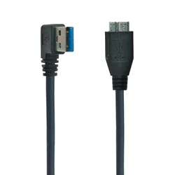 USB 3.0 TYPE A 90 DEGREE RIGHT ANGLE MALE TO MICRO B CABLE 0.3M