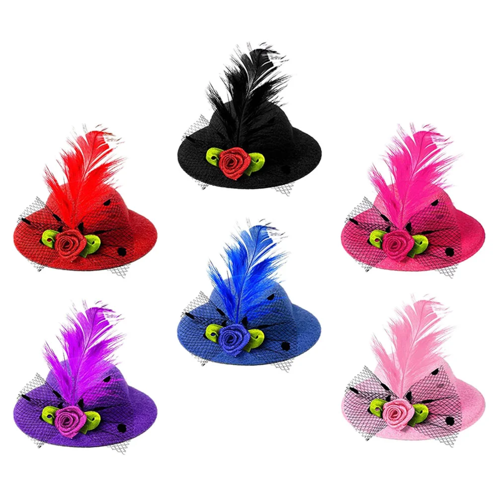 

6 Pcs Pet Chicken Hat Hats Cloth Parrot Clothing Wear-resistant Bird Portable Hen