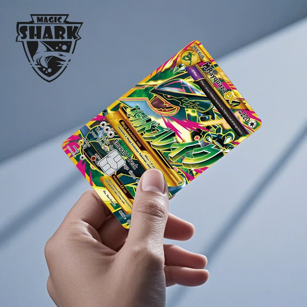 EX Mega Venusaur Charizard Blastoise Rayquaza Mewtwo Dragonite Pokemons PVC Matte Sticker Film Skin for Debit Bank Credit Card view 3
