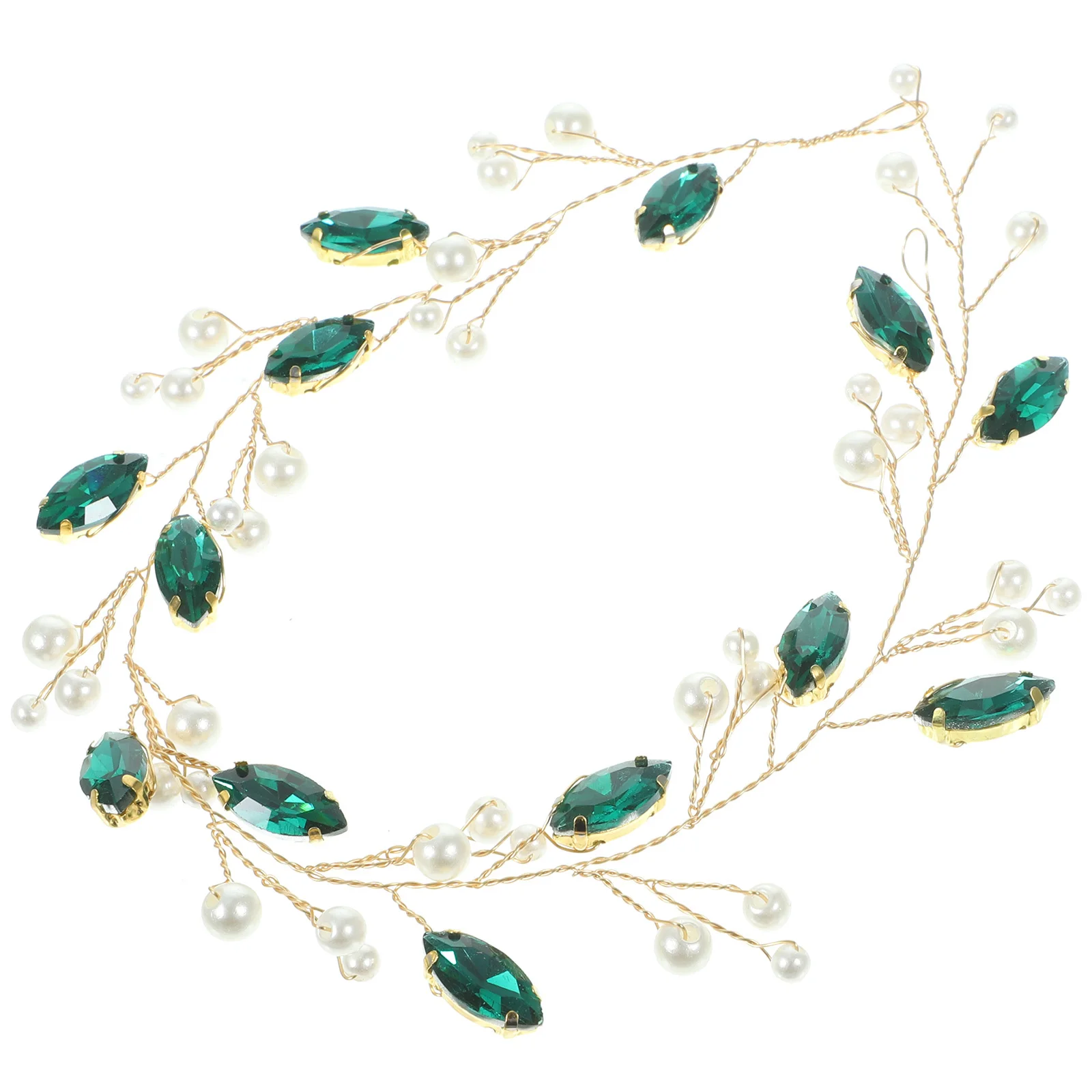 لؤلؤة هيرباند الزفاف خوذة أنيقة الزفاف العروس الشعر التبعي حفلة موسيقية الشعر الديكور الزفاف عقال #5