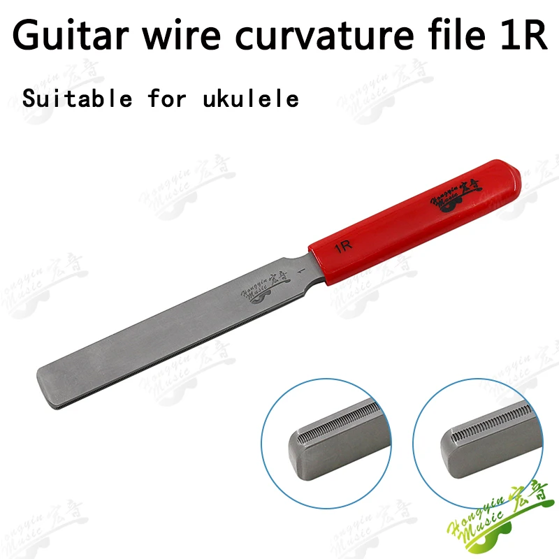 Electric acoustic guitar fingerboard wire crown grinding file service tool Punching up curved file leveling service tool