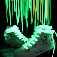 2PC/Pair Glow In The Dark Light Kids Toys Luminous Shoelace Stickers Funny Sport Gift Running Fluorescent Gift Toys For Children