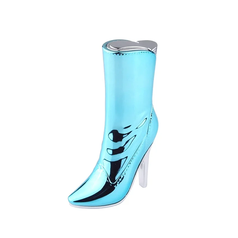 Trendy inflatable lighter, cool and beautiful women\'s boots, new high heels, open flame lighter, women\'s smoking gift